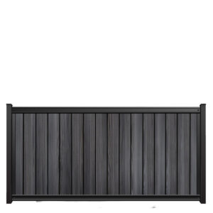 4x8 fencetrac fence panel vertical luxecore composite black onyx