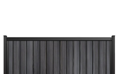 FenceTrac 4′ x 8′ Vertical Privacy Fence Panel – Black Onyx LuxeCore Composite Boards