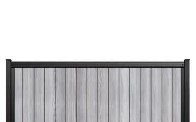 FenceTrac 4′ x 8′ Vertical Privacy Fence Panel – Harbor Gray LuxeCore Composite Boards
