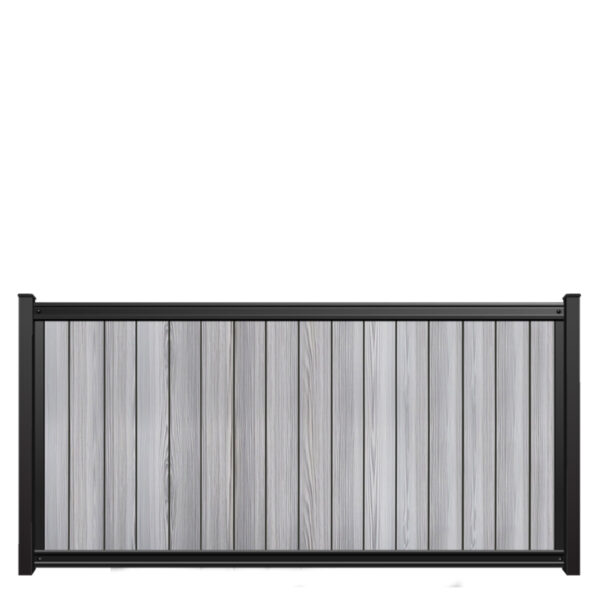 4x8 fencetrac fence panel vertical luxecore composite harbor gray
