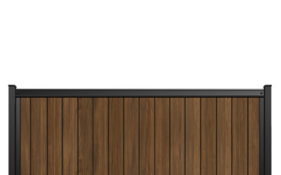 FenceTrac 4′ x 8′ Vertical Privacy Fence Panel – Timber Brown LuxeCore Composite Boards