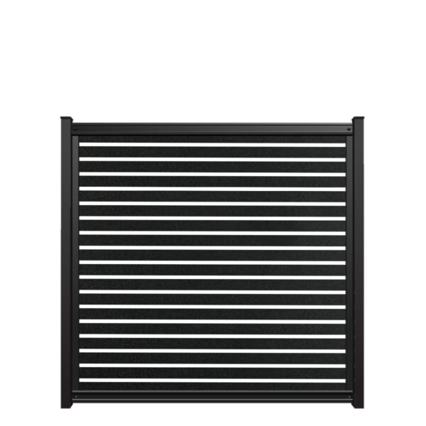 6x6 fencetrac fence horizontal black slat