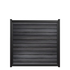 6x6 fencetrac fence panel horizontal luxecore composite black onyx