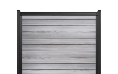 FenceTrac 6′ x 6′ Horizontal Privacy Fence Panel – Harbor Gray LuxeCore Composite Boards