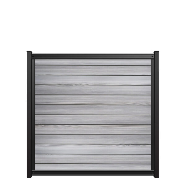 6x6 fencetrac fence panel horizontal luxecore composite harbor gray