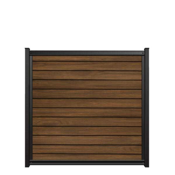 6x6 fencetrac fence panel horizontal luxecore composite timber brown