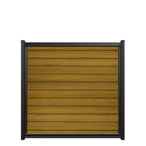 6x6 fencetrac fence panel horizontal luxecore composite tropical teak