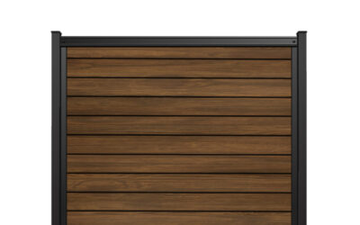 FenceTrac 6′ x 6′ Horizontal Privacy Fence Panel – Timber Brown UltraBlend PVC Boards