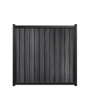 6x6 fencetrac fence panel vertical luxecore composite black onyx
