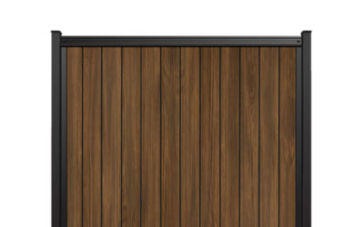 FenceTrac 6′ x 6′ Vertical Privacy Fence Panel – Timber Brown LuxeCore Composite Boards