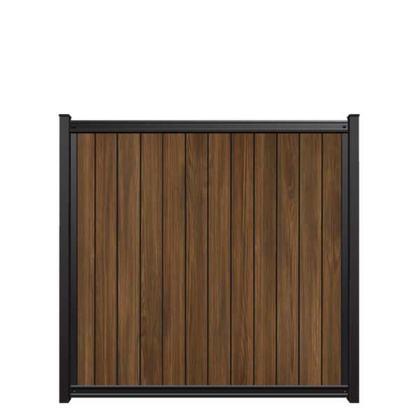 6x6 fencetrac fence panel vertical luxecore composite timber brown