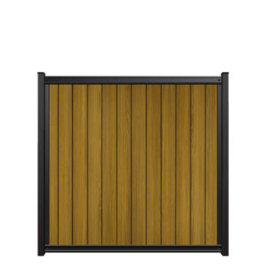 6x6 fencetrac fence panel vertical luxecore composite tropical teak