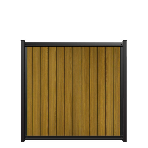 6x6 fencetrac fence panel vertical luxecore composite tropical teak