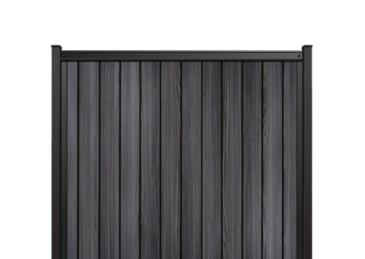 6x6 fencetrac fence panel vertical ultrablend pvc black onyx