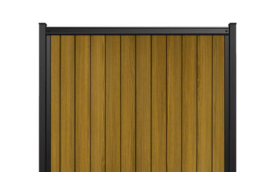FenceTrac 6′ x 6′ Vertical Privacy Fence Panel – Tropical Teak UltraBlend PVC Boards