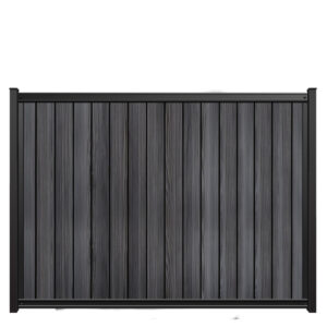 6x8 fencetrac fence panel vertical luxecore composite black onyx