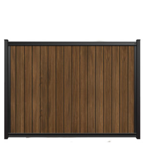 6x8 fencetrac fence panel vertical luxecore composite timber brown