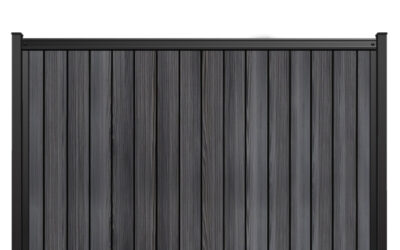 FenceTrac 6′ x 8′ Vertical Privacy Fence Panel – Black Onyx UltraBlend PVC Boards