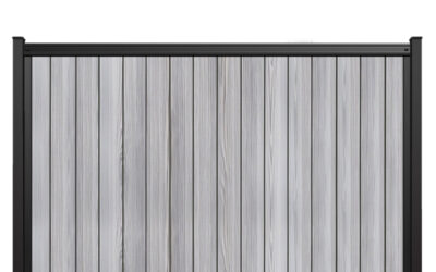 FenceTrac 6′ x 8′ Vertical Privacy Fence Panel – Harbor Gray UltraBlend PVC Boards