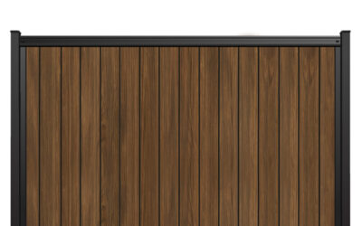FenceTrac 6′ x 8′ Vertical Privacy Fence Panel – Timber Brown UltraBlend PVC Boards