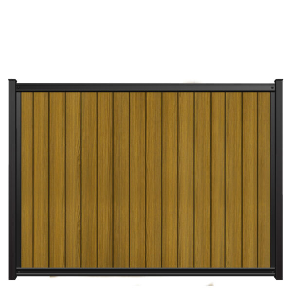 6x8 fencetrac fence panel vertical ultrablend pvc tropical teak