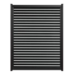 8x6 fencetrac fence horizontal black slat