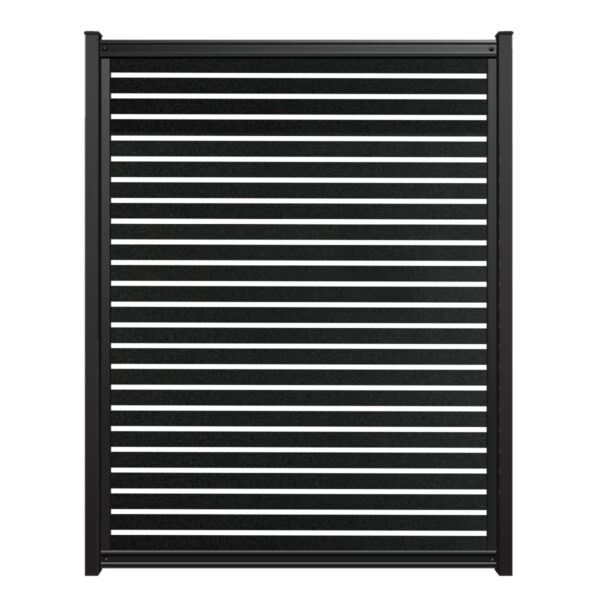 8x6 fencetrac fence horizontal black slat