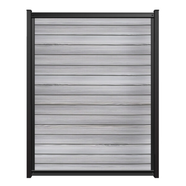 8x6 fencetrac fence panel horizontal luxecore composite harbor gray