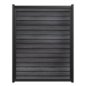 8x6 fencetrac fence panel horizontal ultrablend pvc black onyx