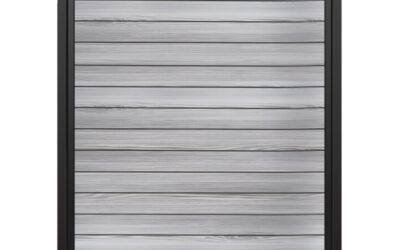 FenceTrac 8′ x 6′ Horizontal Privacy Fence Panel – Harbor Gray UltraBlend PVC Boards