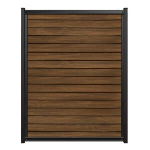 8x6 fencetrac fence panel horizontal ultrablend pvc timber brown