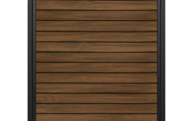 FenceTrac 8′ x 6′ Horizontal Privacy Fence Panel – Timber Brown LuxeCore Composite Boards