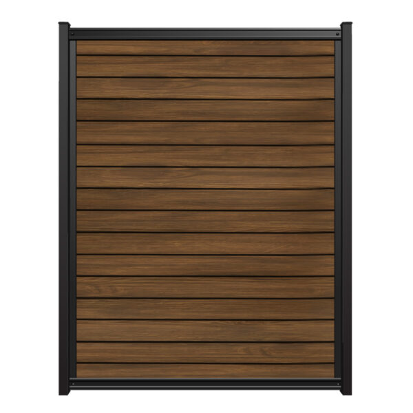 8x6 fencetrac fence panel horizontal ultrablend pvc timber brown