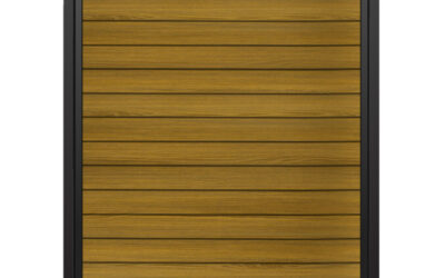 FenceTrac 8′ x 6′ Horizontal Privacy Fence Panel – Tropical Teak LuxeCore Composite Boards