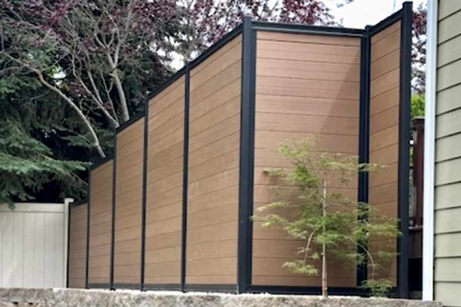 FenceTrac fence with LuxeCore premium composite infill