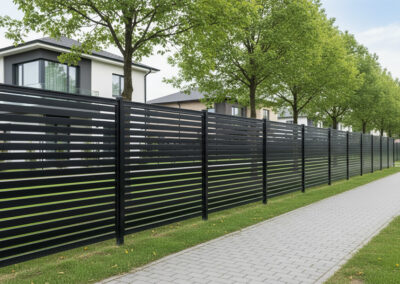 Slat Fence Perspective Right