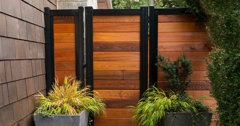 Wood Horizontal Privacy Fence Gate