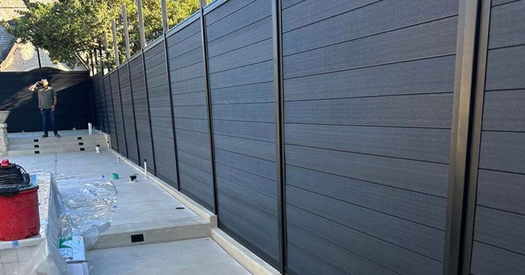 Composite Black Fence