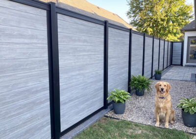 Backyard Home for Dogs Kids Horizontal Harbor Gray Composite Privacy Fence