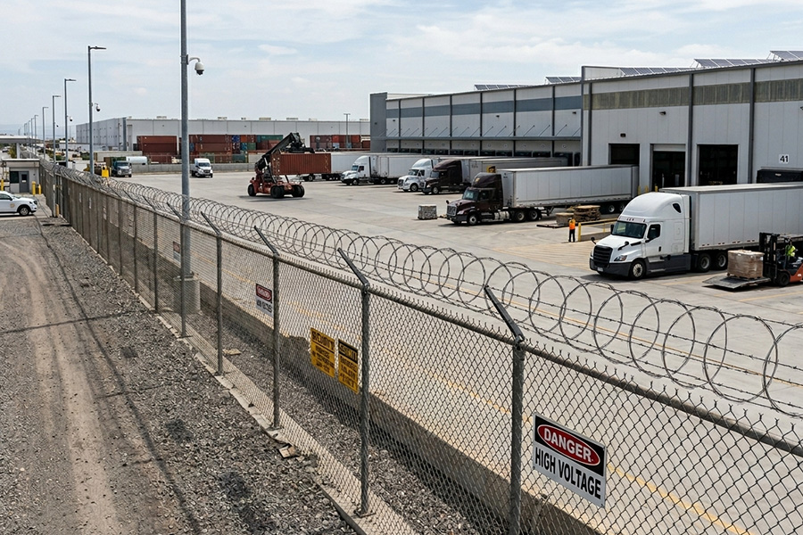 Distribution Center Anti-climb Chainlink Fence