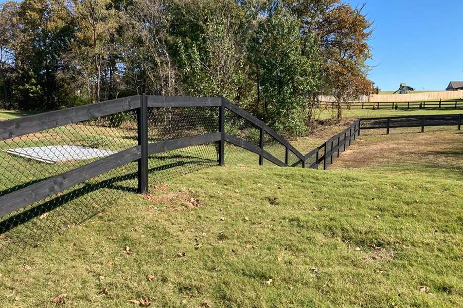 Highplains Post And Rail Chainlink Fence