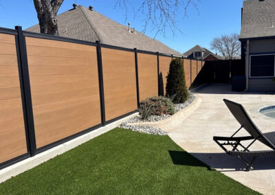 Luxecore Composite Ultrablend PVC 6 Foot Tan Horizontal Backyard Pool Privacy Fence