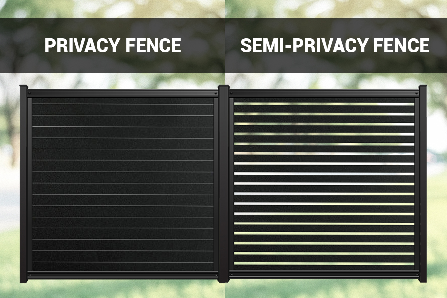 Privacy Fence vs Semi Privacy Fence Side By Side