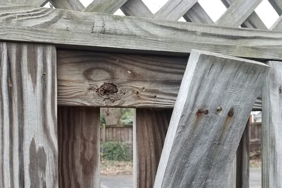 Sagging Wood Fence