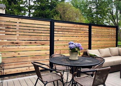 Fencetrac Semi Privacy Metal Wood Patio Fence