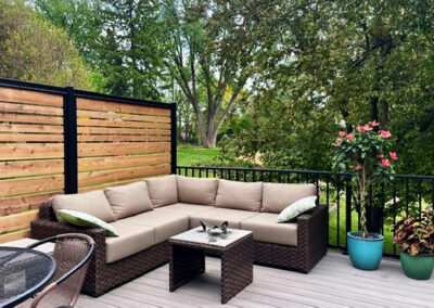 Fencetrac Semi Privacy Metal Wood Patio Fence
