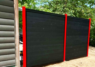 Fencetrac Ultrablend PVC Fence 6 Foot Black Red Custom