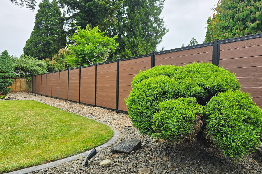 Ultrablend PVC Fence 6 Foot Horizontal Tan Side Yard Fence