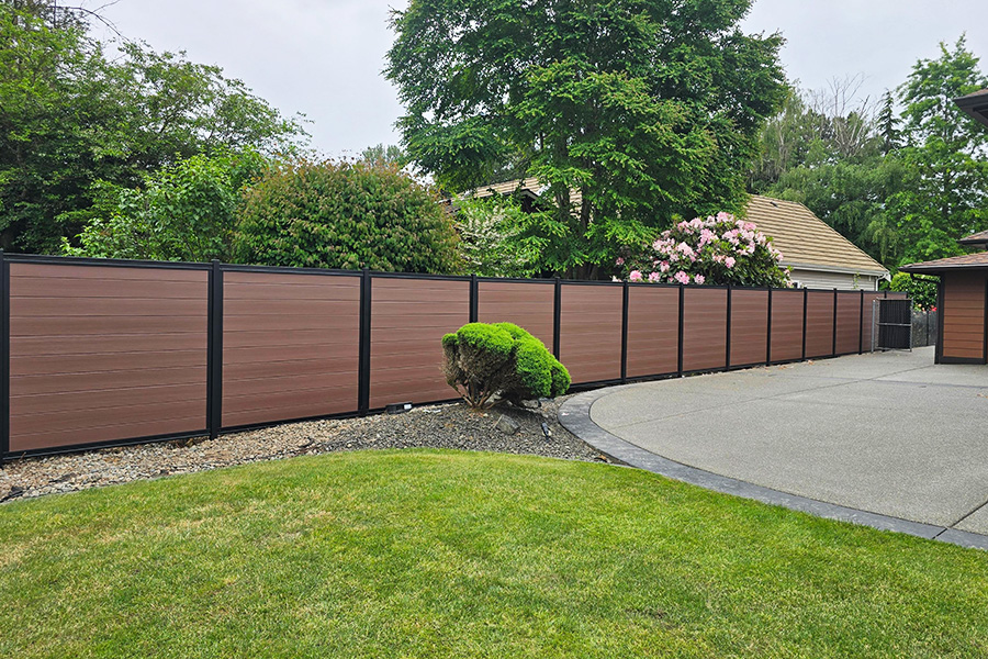 Ultrablend PVC Fence 6 Foot Horizontal Tan Side Yard Fence