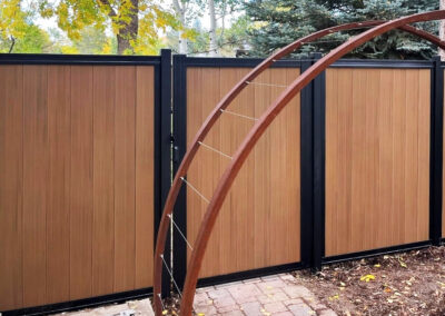 Ultrablend PVC Fence 6-Foot Vertical Tan Side Yard Fence Gate